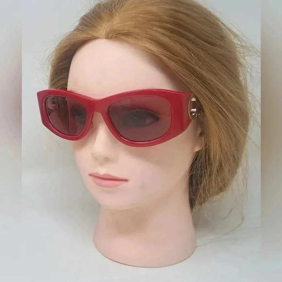NWOT Salvatore Ferragamo Women's Sunglasses Red Gold Logo SF1082S 53mm 53-19-140 - Picture 5 of 14
